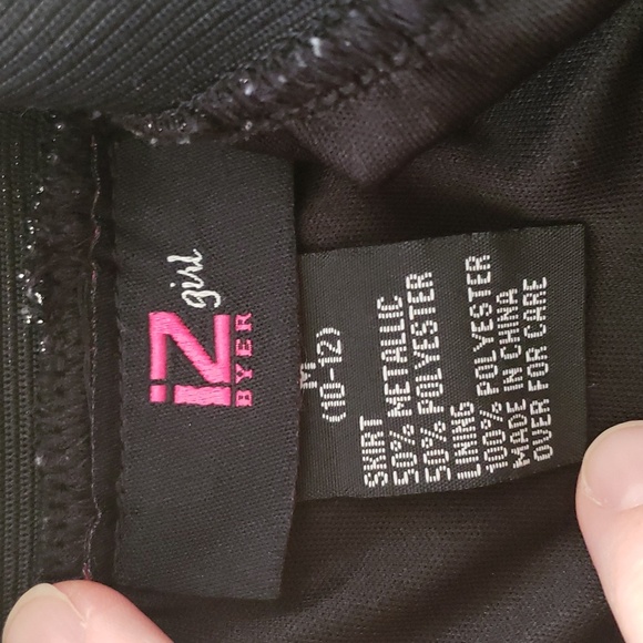 IZ Byer Girl Metallic Tired Skirt - Picture 7 of 8